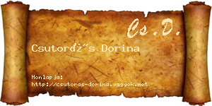Csutorás Dorina névjegykártya