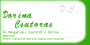 dorina csutoras business card